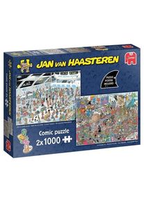 Jumbo Jan van Haasteren Jigsaw Puzzle - Give us space & Just like in the movies - 2x1000 pcs. Boden