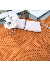 Casaria Drewniane płytki z drewna akacjowego z certyfikatem FSC zestaw 33 30x30cm