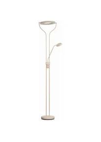 Fischer und Honsel Fischer & Honsel Led-Stehleuchte , Sandfarben , Metall , 47x180x36 cm , Lesearm , Lampen & Leuchten, Leuchtenserien