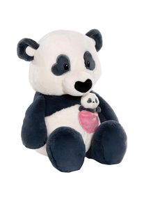 Nici , Kuscheltier »Love, Panda, 40 cm, mit Herztasche und Baby-Panda schlenkernd« schlenkernd; enthält recyceltes Material , schwarz