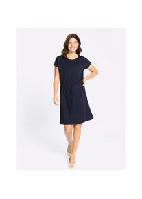 Classic Basics , Damen , Shirtkleid »Jersey-Kleid« , marine , Normalgrößen , 48 -Normalgrößen , 48 , Tunnelzug und Bindeband auf Taillenhöhe