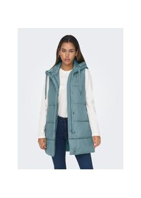 Only, Damen, Steppweste &raquo;ONLASTA &ndash; Lange Steppweste mit Kapuze f&uuml;r kalte Tage&laquo; regular fit, modisch, Web, Polyester, Kapuze, Arona, XS, Arona, Lange 