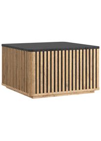 Landscape Couchtisch , Schwarz, Akaziefarben , Holz , Akazie , furniert , Holz , quadratisch , Bodenplatte , 70x42x70 cm , Stauraum, abnehmbares Tablett, einfacher Aufbau , Holzmöbel, Holztische, Wohnzimmertische Holz, Couchtische Holz