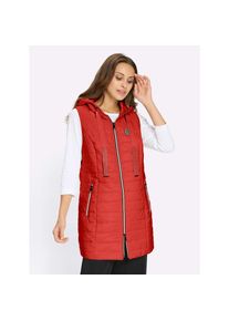 Inspirationen , Damen , Longweste , rot , 38 , 38 , aus recyceltem Polyester