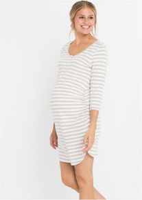 Voedingsnachthemd met katoen - grijs - maat 40/42 (M) - viscose - bonprix