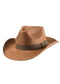 Chapeau de cowboy ranger marron en tissu