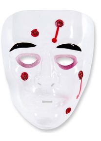 Widmann Masque d'Halloween blanc avec des blessures par balle