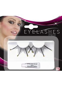 Cils bizarres avec de l'or pailleté