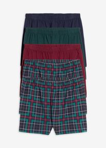 bonprix Luźne bokserki z dżerseju, szerokie z bawełny (5 szt.), niebieski, 10 (4XL)