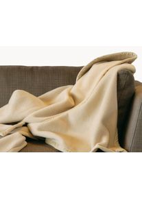 Merino deken van natuurlijk haar "Pecorina" | Afhechting | 100x150 cm | camel | Handgemaakt | Duurzaam | allnatura | Wollen dekens van merinolamswol |
