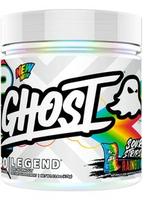 GHOST Legend V4 Pre-Workout, 675 g Dose, Sour Strips Rainbow Candy