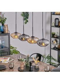 hofstein Mertola Suspension, Suspension Ambre, Fum&eacute;, 4 lumi&egrave;res