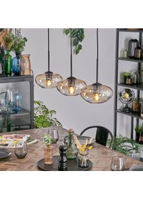 hofstein Mertola Suspension, Suspension Ambre, Clair, 3 lumi&egrave;res