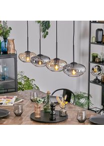 hofstein Mertola Suspension, Suspension Ambre, Clair, Fum&eacute;, 4 lumi&egrave;res