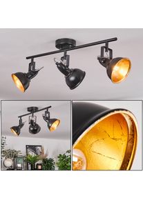 hofstein Toren Plafonnier, Spot de plafond Chrome, Noir, 3 lumi&egrave;res