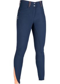 HKM Lyon Reithose, Silikon-Vollbesatz, dunkelblau, 34