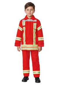 maskworld Disfraz de bombero para niños rojo