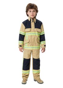 maskworld Costume da pompiere per bambini color sabbia