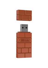 8bitdo USB Wireless Adapter 2 (Raspberry Pi 3, Switch, Windows), Gaming Controller Zubeh&ouml;r, Braun