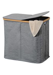 Kesper 19598 K&ocirc;&scaron; na bielizeň s vekom dvojit&yacute;, siv&aacute;, 50 x 54,5 x 33 cm