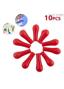 10Pcs Rubber Caps Dropper Red Rubber Bulb Head Dropping Bottle Insert Pipette Lab Supplies