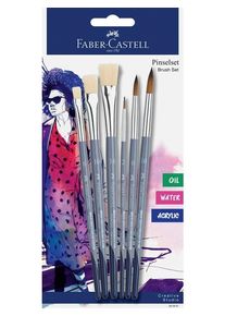 Faber-Castell Pinsel rund 3x und flach 3x auf BK