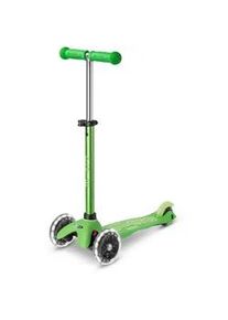 Kinderscooter , Hellgrün , Kunststoff , 26.5x49-67x55 cm , unisex , höhenverstellbarer Lenker mit Schnellspanner, Lenkstange abnehmbar, weiche Griffe, Antirutsch-Trittbrett mit Bremse, Räder mit LED-Licht , Spielzeug, Kinderfahrzeuge