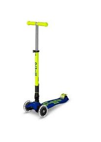 Kinderscooter , Blau, Gelb , Kunststoff , 26.5x67-91x57 cm , unisex , Hinterrad-Reibungsbremse, höhenverstellbarer Lenker mit Schnellspanner, Schnellklappmechanismus, weiche Griffe, Antirutsch-Trittbrett mit Bremse, Räder mit LED-Licht, faltbarer Lenker , Spielzeug, Kinderfahrzeuge