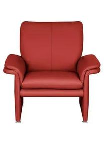 Livetastic Sessel , Rot , Leder , Echtleder , Rindleder , 93x90x88 cm , Made in Eu , Lederauswahl , Wohnzimmer, Sessel, Ledersessel