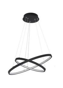 Globo Led-Hängeleuchte , Schwarz, Weiß , Metall, Kunststoff , rund , 120 cm , Ce , Lampen & Leuchten, Leuchtenserien