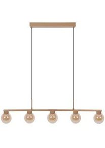 Näve Näve Hängeleuchte , Braun , Metall, Glas , rechteckig , 12x150x116 cm , Lampen & Leuchten, Leuchtenserien