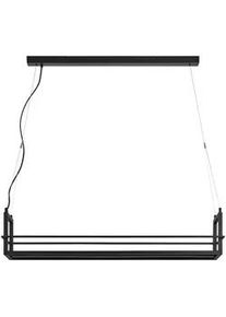 Novel Led-Hängeleuchte , Schwarz , Metall , Uni , 8 mm , länglich , 22x150x118 cm , RoHS, Ce , höhenverstellbar, Ablage , Lampen & Leuchten, Leuchtenserien