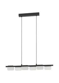 Eglo Hängeleuchte , Schwarz , Metall, Kunststoff , länglich , F , 6x110x93 cm , Lampen & Leuchten, Leuchtenserien