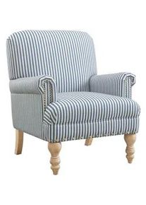 Mid.you Ohrensessel , Blau , Holz, Metall, Textil , 76x89x73 cm , gepolsterte Armlehnen , Wohnzimmer, Sessel, Ohrensessel