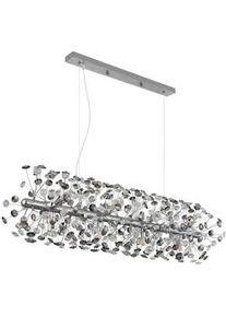 Globo Kristall-Hängeleuchte , Klar, Chromfarben, Grau, Transparent , Metall, Kunststoff, Glas , F , 30x150x90 cm , Ce , beliebig kürzbar , Lampen & Leuchten, Leuchtenserien