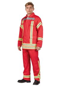 maskworld Feuerwehr Kost&uuml;m f&uuml;r Erwachsene rot