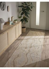 benuta Nest Innendørs- og utendørsløpere Bronco Krem 80x250 cm Geometrisk