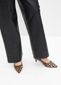 Pumps med leopardmönster - beige - storlek 39 - bonprix