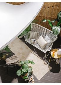 Couloir d'intérieur et d'extérieur Bronco Crème 80x250 cm - Tapis poil court design moderne pour salon