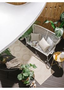 Couloir d'intérieur et d'extérieur Bronco Crème 80x250 cm - Tapis poil court design moderne pour salon