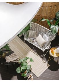 Couloir d'intérieur et d'extérieur Bronco Crème 80x250 cm - Tapis poil court design moderne pour salon