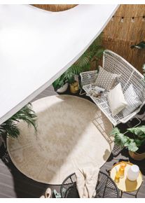 benuta Nest Tapis d'intérieur et d'extérieur Bronco Crème diamètre 160 cm