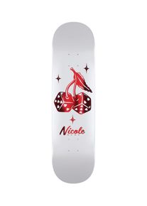 Real Nicole High Roller Twin Nose 8.35" Skateboard Deck white