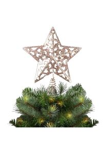 Top arbre de Noël étoiles dorées 25cm