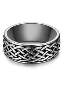 True Rebels , Fingerring »TR345« , silber/schwarz , 70 , Herren-Ring