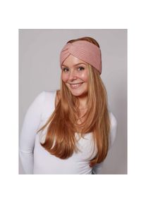 Zwillingsherz , Stirnband »"Rippe"« breit, gerippt, mit Knotendetail , Altrosa