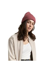 Tom Tailor , Beanie mit Rippstruktur , deeply mauve melange