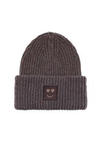 Zwillingsherz , Strickmütze »Smile« Grobstrick, Smile Patch , Braun