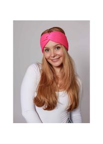 Zwillingsherz , Stirnband »"Rippe"« breit, gerippt, mit Knotendetail , Pink