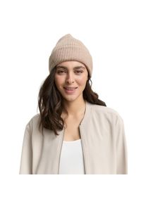 Tom Tailor , Beanie, mit Rippstruktur , boucle beige melange